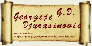 Georgije Đurašinović vizit kartica
